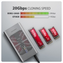 Axagon EEM2-20GD USB-C 20Gbps Dual M.2 NVMe SSD CLONE MASTER Enclosure