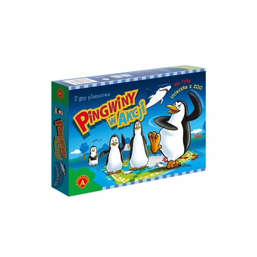 Alexander Aleksandro peli Pingviinit toiminnassa 2 lautapelit Pakoon eläintarhasta GR0718