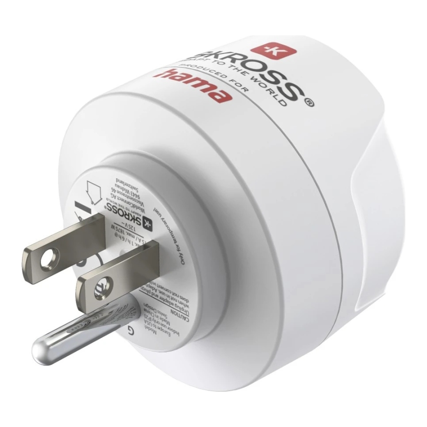 Hama 00223485 power plug adapter Type B Type C (Europlug)+Type F White – 3