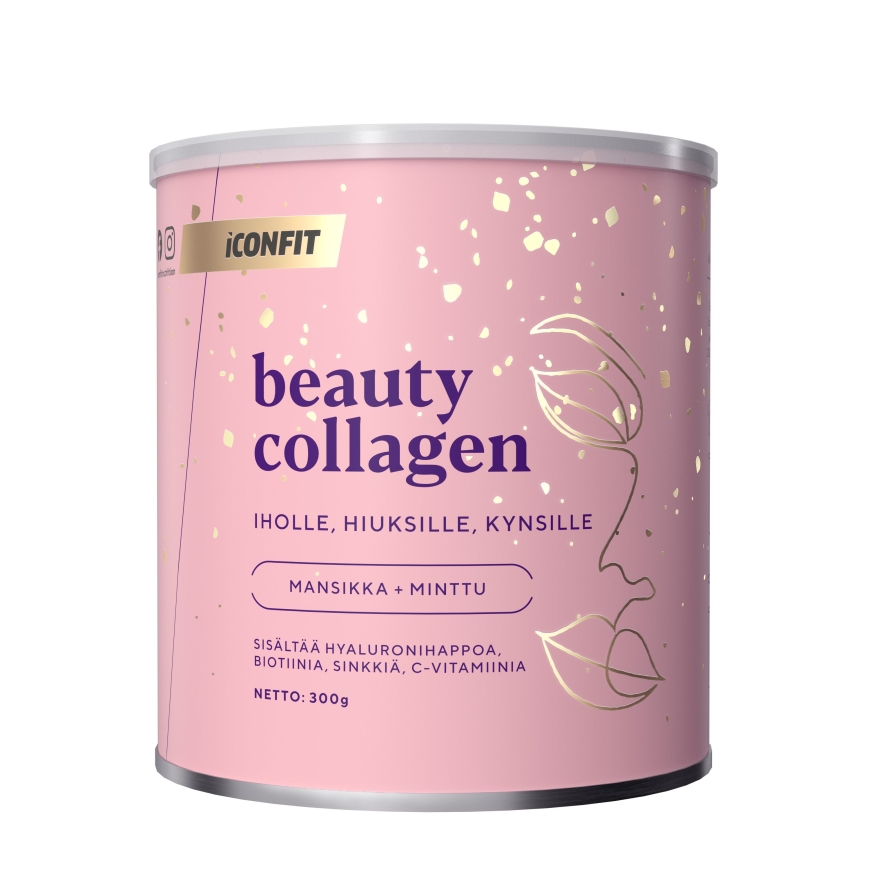 ICONFIT Beauty kollageen, maasikas-münt, 300 g