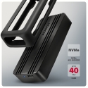 Axagon EEM2-40G saugojimo diskų korpusas SSD korpusas Juoda M.2