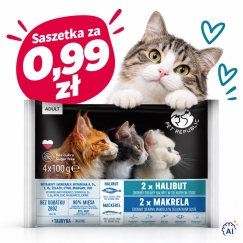 PETREPUBLIC Adult Halibut and mackerel box – wet cat food – 4x100g