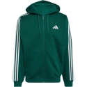 Men's adidas Essentials 3-Stripes Fleece Full-Zip Hoodie green KZ1412 (S) Men's adidas Essentials 3-Stripes Fleece Full-Zip Hoodie green KZ1412 (S)