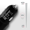 Axagon PWC-5V5 SMART Car charger 24W, 2x USB-A port, 5V/2.4A + 5V/2.4A