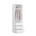 OPENO 1W1P3S WHITE Skapis – Moduļu skapis ar apģērbu stieni un 3 atvilktnēm OPENO 1W1P3S WHITE Skapis – Moduļu skapis ar apģērbu stieni un 3 atvilktnēm