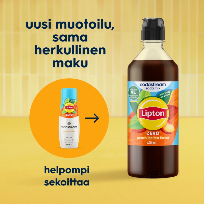 SodaStream Lipton Ice Tea Peach Zero 440 ml -kihisev joogi kontsentraat – 2