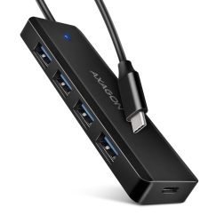 Axagon HUE-C1C хаб-разветвитель USB 3.2 Gen 1 (3.1 Gen 1) Type-C 5000 Мбит/с Черный