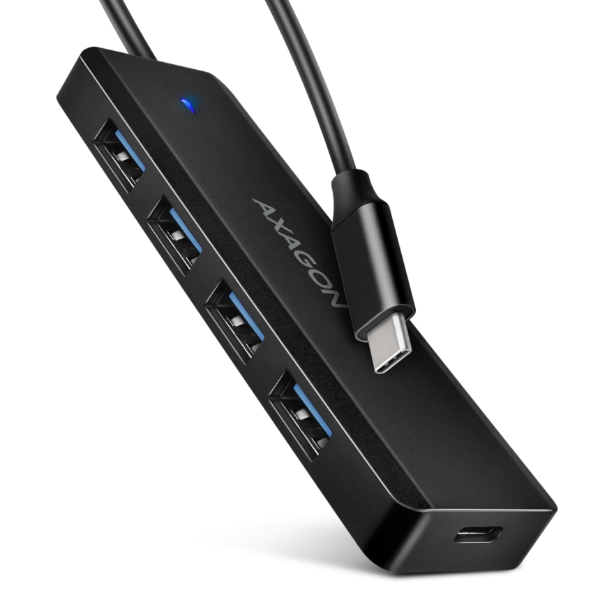 Axagon HUE-C1C interfeisa centrmezgls USB 3.2 Gen 1 (3.1 Gen 1) Type-C 5000 Mbit/s Melns