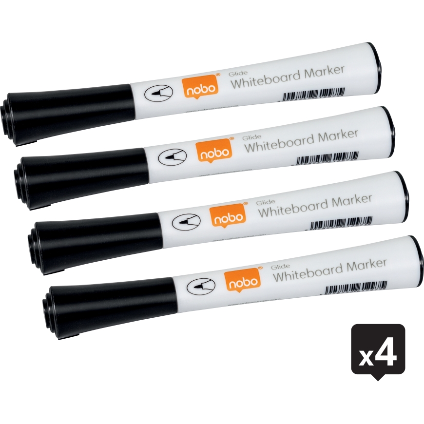 Nobo Glide tahvli markerid, peen ots, must, 4 tk – 2