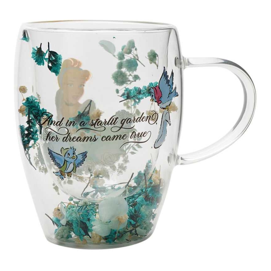 Widdop Co Disney Princess Cinderella ziedi dekoratīva stikla krūze – 2