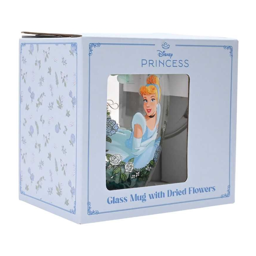 Widdop Co Disney Princess Cinderella floral decorative glass mug – 3