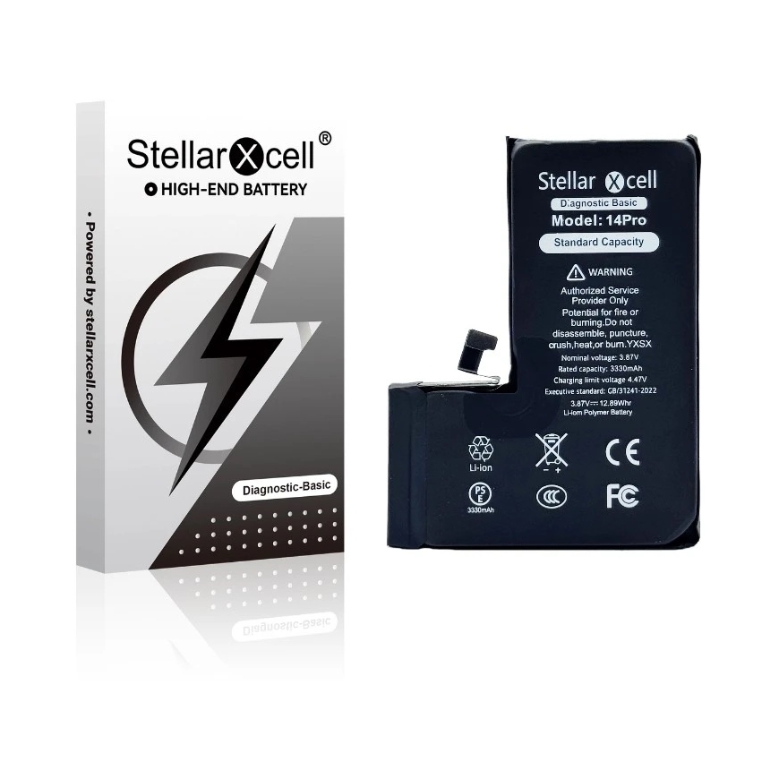 Akumuliatorius StellarXcell Diagnostic Apple iPhone 14 Pro 3200mAh (Standart Capacity + HQ Copy BMS)