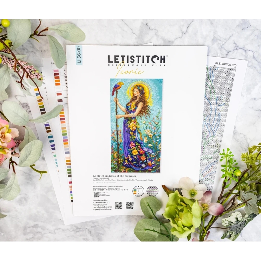 Letistitch Izšūšanas komplekts "Vasaras dieviete" 36x19 cm – 2