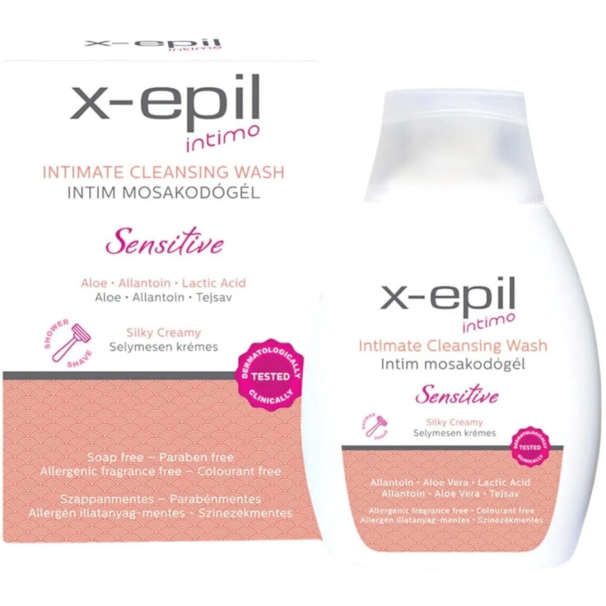 X-Epil Intīmā tīrīšanas želeja Jutīgais intīmpūderis, 250 ml – 2