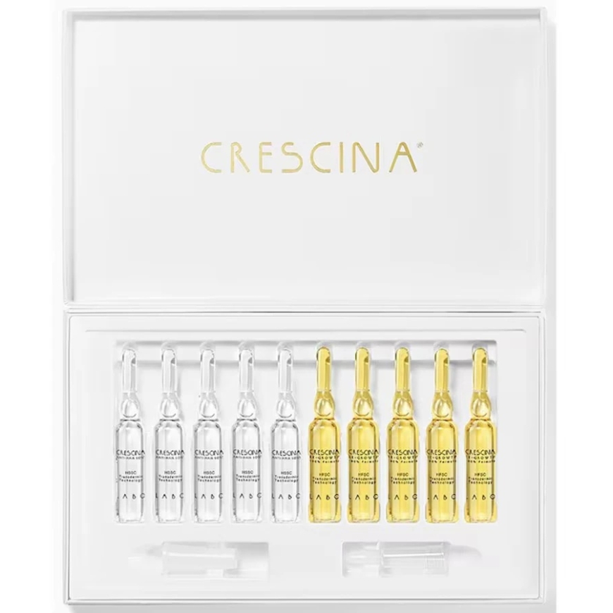 Set Labo Crescina Follicular Islands 1900 Matu augšanu stimulējošās ampulas Pastiprinošs serums galvas ādai vīriešiem 10 + 10 ga