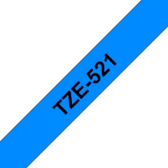 Brother TZE-521 markeerimisteip Must sinisel taustal