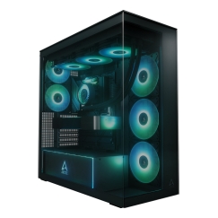ARCTIC Xtender Black (Tinted Glass) Midi Tower Melns