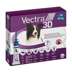 CEVA Vectra 3D (10-25kg) - loislääkkeet koirille - 3 x 2,5ml