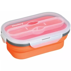 Collapsible silicone lunch box, 20 x 13 x 7cm, KB 7022, KLAUSBER