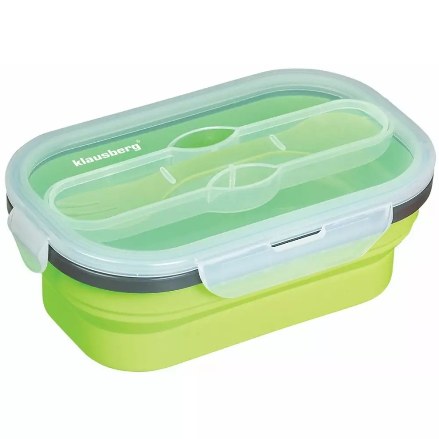 Collapsible silicone lunch box, 20 x 13 x 7cm, KB 7022, KLAUSBER – 2