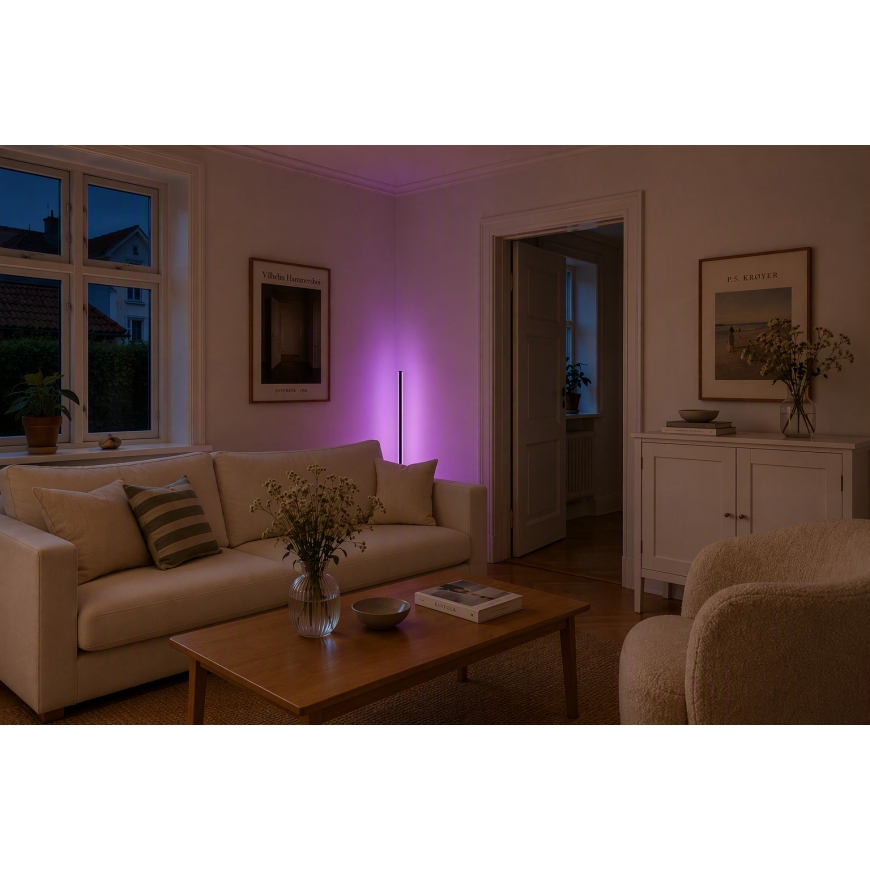 Eglo FLATRON-Z viedā grīdas lampa RGB+CCT, melna – 4