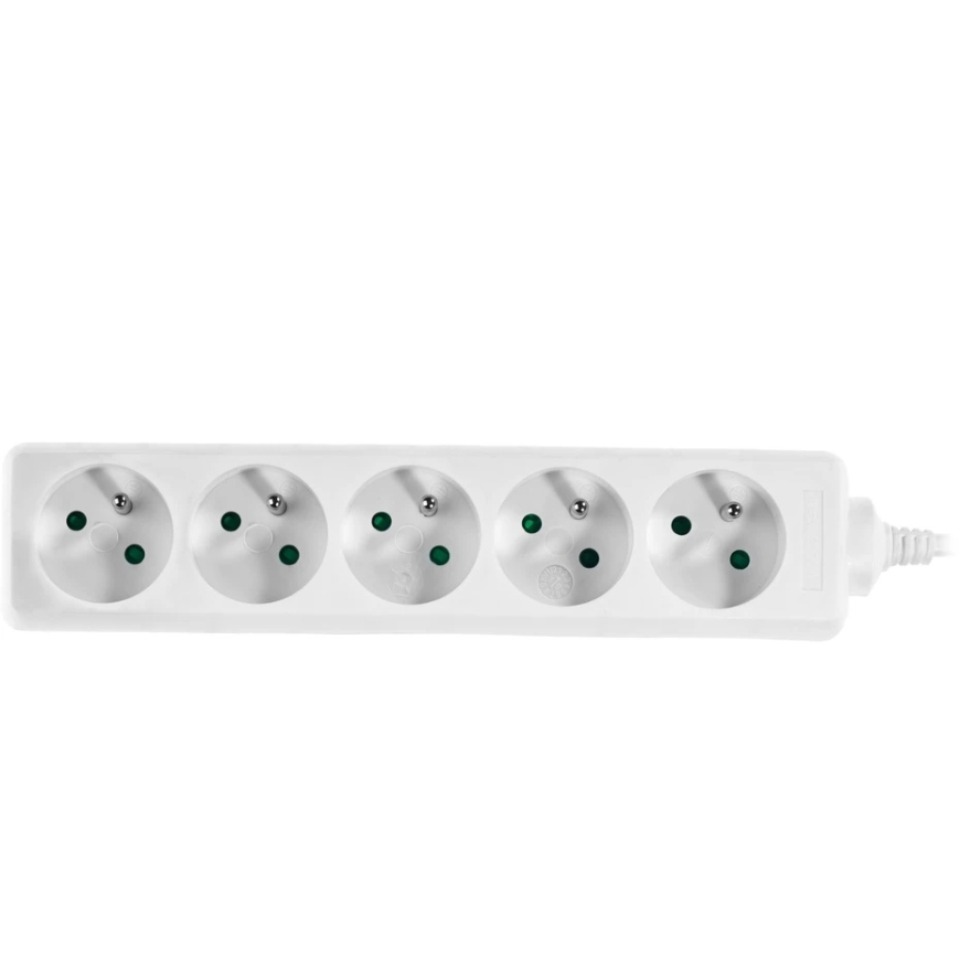 Plastrol Stationary Extension Cord with Five-Socket Plug Block