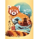 Ravensburger pusle 3x100 tk molbertiga: Ukiyo-e kass-sõdalane, punane panda ja draakon Ravensburger pusle 3x100 tk molbertiga: Ukiyo-e kass-sõdalane, punane panda ja draakon