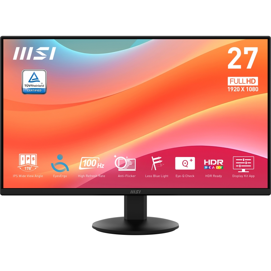 MSI Pro MP272L monitori 68,6 cm (27") 1920 x 1080 pikseļi Full HD LED Melns – 4
