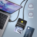 Axagon CRE-SM3SD USB Smart card & SD/microSD/SIM Flat считыватель сим-карт Для помещений USB 2.0 Чер Axagon CRE-SM3SD USB Smart card & SD/microSD/SIM Flat считыватель сим-карт Для помещений USB 2.0 Чер
