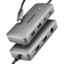 Axagon HUB USB HMC-CUB83X2, USB 10Gbps hub, 2x USB-A, USB-C, HDMI & DP 4k/144Hz, RJ-45 GLAN, PD 100W Axagon HUB USB HMC-CUB83X2, USB 10Gbps hub, 2x USB-A, USB-C, HDMI & DP 4k/144Hz, RJ-45 GLAN, PD 100W