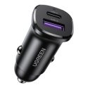 Ugreen Ladowarka samochodowa EC305 USB-C + USB, 30W (czarna) Smartphone, Tablet Black Cigar lighter Ugreen Ladowarka samochodowa EC305 USB-C + USB, 30W (czarna) Smartphone, Tablet Black Cigar lighter