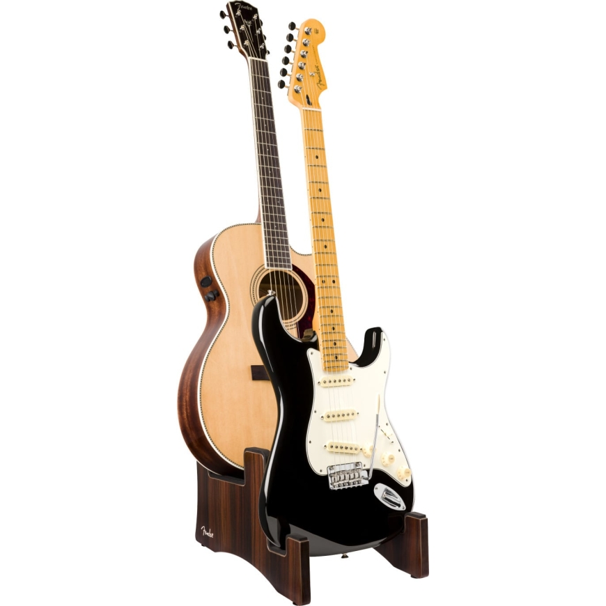 Fender Deluxe Wooden 2-Tier Multi Stand -kitarrialus – 4