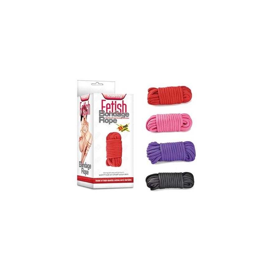 Lovetoy 10 meetrit Fetish Bondage Köis Punane