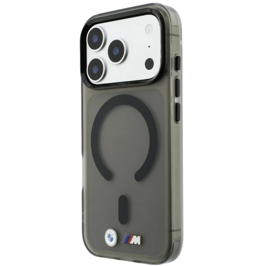 BMW M IML Frosted Metal Logo & Trims MagSafe maciņš iPhone 18 Pro / 17 Pro - Melns – 3