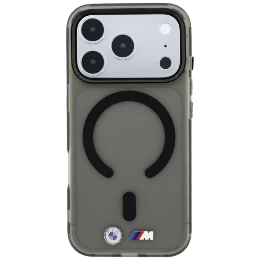 Чехол BMW M IML Frosted Metal Logo & Trims MagSafe для iPhone 18 Pro / 17 Pro - Черный – 4