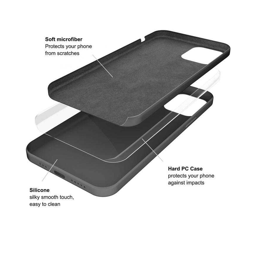 Riff "Mīksts silikona apvalks iPhone 14 Pro" pelēks – 2