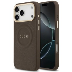 Guess Peony Hot Stamp MagSafe Case for iPhone 18 Pro Max / 17 Pro Max brown