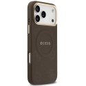 Dėklas Guess Peony Hot Stamp MagSafe do iPhone 18 Pro Max / 17 Pro Max ruda Dėklas Guess Peony Hot Stamp MagSafe do iPhone 18 Pro Max / 17 Pro Max ruda