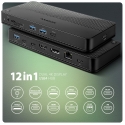 Axagon HMC-U4 док-станция для ноутбука Проводная USB4 Черный