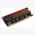 Axagon PCEM2-S PCIe x16 - M.2 NVMe M-key slot adapter, w. passive alu heatsink
