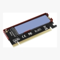 Axagon PCEM2-S PCIe x16 - M.2 NVMe M-key slot adapter, w. passive alu heatsink