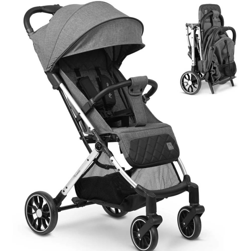 Nukido Baby Stroller, lightweight travel stroller, compact foldable stroller, for infants and toddlers, 0-36 months, with rain c
