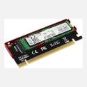 Axagon PCEM2-S PCIe x16 - M.2 NVMe M-key slot adapter, w. passive alu heatsink