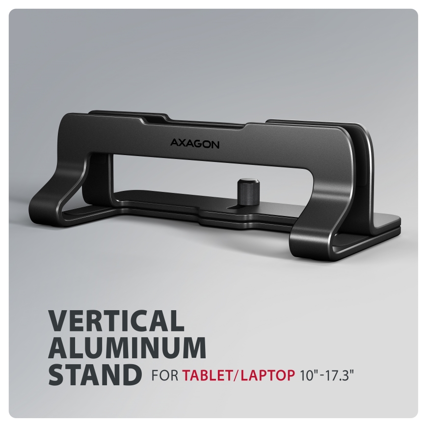 Axagon STND-VB Vertikaler Laptop-Ständer, einstellbare Breite, Aluminium Sülearvuti ja tahvelarvuti – 2
