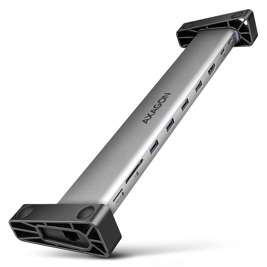 Axagon HMC-10HLS knyginių kompiuterių dokas / jungčių replikatorius Vielinis USB 3.2 Gen 1 (3.1 Gen