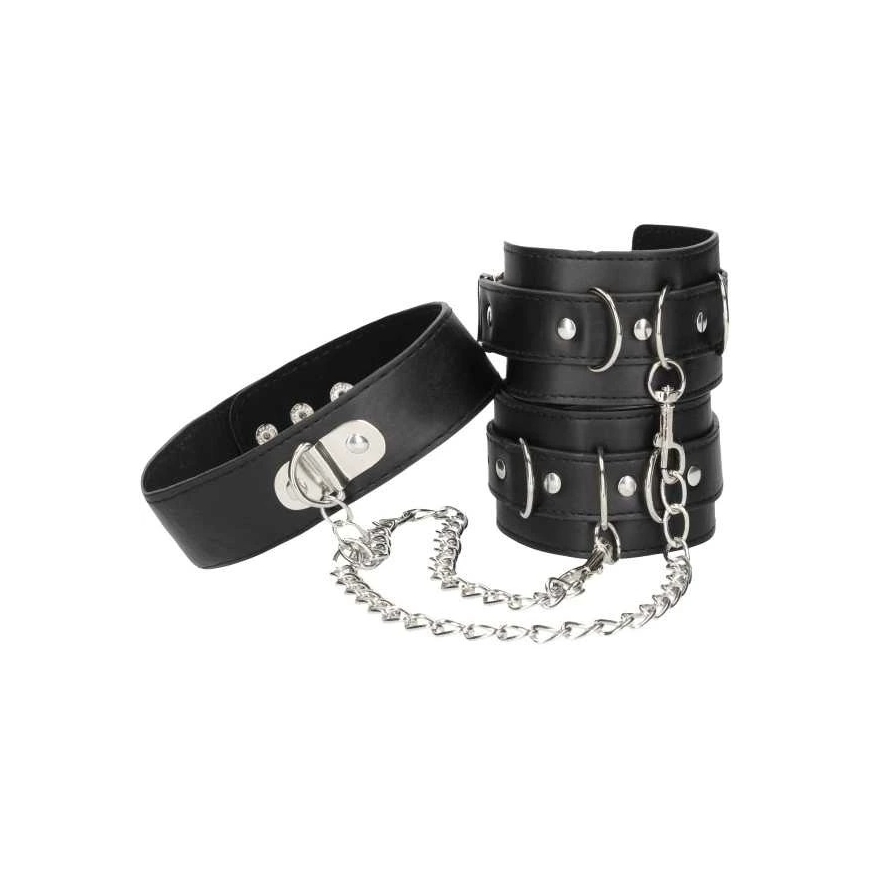 Ouch By Shots Oi! Leather collar with cuffs – 2