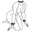 Ouch By Shots Oi! Leather collar with cuffs Ouch By Shots Oi! Leather collar with cuffs