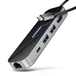 Axagon HMC-6GLN dokstacija Vadu USB 3.2 Gen 1 (3.1 Gen 1) Type-C Melns