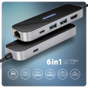 Axagon HMC-6GLN kannettavien tietokoneiden telakka ja porttitoistin Langallinen USB 3.2 Gen 1 (3.1 G Axagon HMC-6GLN kannettavien tietokoneiden telakka ja porttitoistin Langallinen USB 3.2 Gen 1 (3.1 G