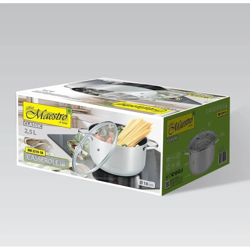 Maestro Pot with Lid 18 cm 2.5 l – 2